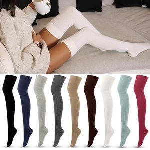 Knitted Over the Knee Socks - off white